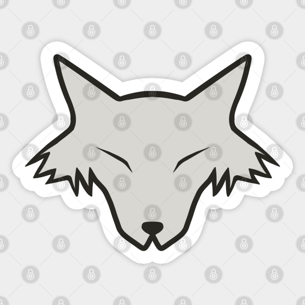 Wolf Head Sticker by AislingKiera